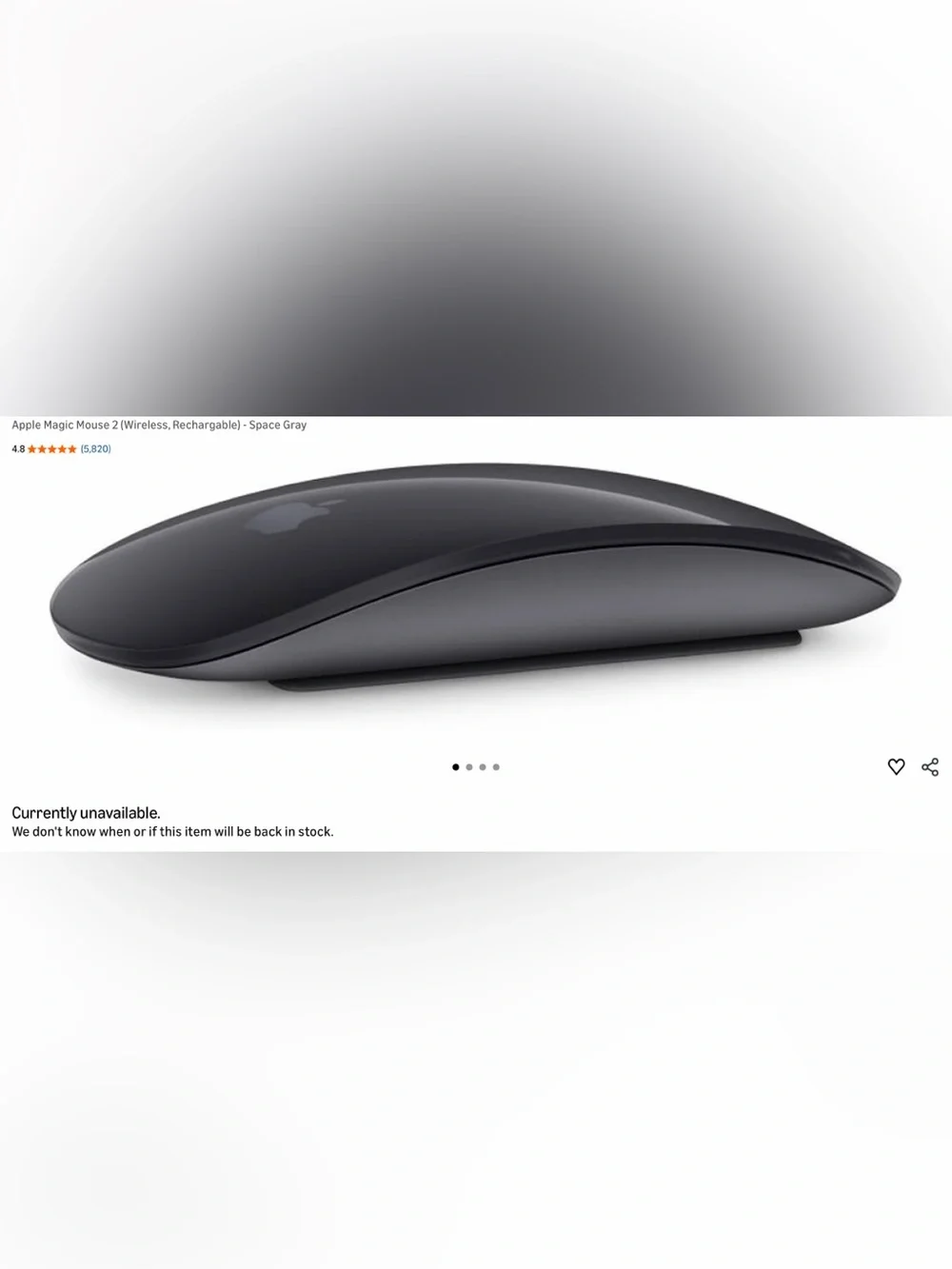 Apple Magic Mouse and Keyboard in Space Gray- Set